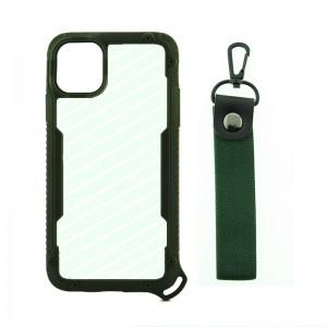 Θήκη OEM Bumper Back Cover με Λουράκι Χειρός για iPhone 12/12 Pro (Πράσινο)