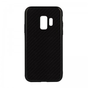Θήκη Carbon Glass Case Back Cover για Samsung Galaxy S9 (Μαύρο) 