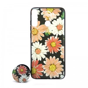 Θήκη με Popsocket Colorful Flowers Back Cover για Huawei P30 Lite (Design)