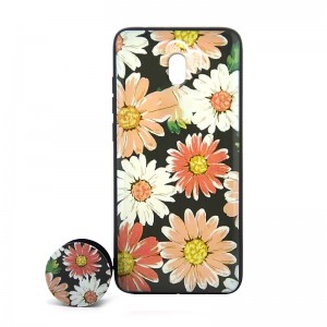 Θήκη με Popsocket Colorful Flowers Back Cover για Xiaomi Redmi 8A (Design)