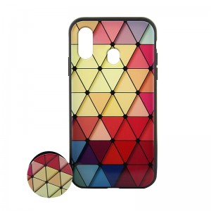 Θήκη με Popsocket Colorful Triangles Back Cover για Samsung Galaxy A20e (Design) 