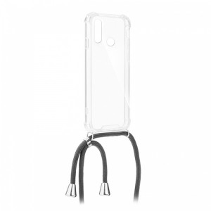 Θήκη OEM Σιλικόνης Cord Back Cover με Λουράκι για Xiaomi Redmi 7 (Μαύρο)