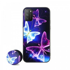 Θήκη με Popsocket Crystal Butterflies Back Cover για Xiaomi Poco M3 (Design)