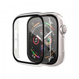 Θήκη Προστασίας με Tempered Glass για Apple Watch 45mm (Διαφανές)
