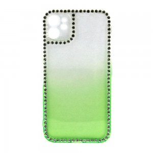 Θήκη Σιλικόνης Diamond Back Cover με Προστασία Κάμερας για iPhone 14 Pro (Διαφανές Πράσινο)