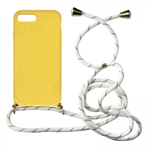 Θήκη Eco-Friendly Back Cover με Λουράκι για iPhone 6/6S Plus (Κίτρινο)