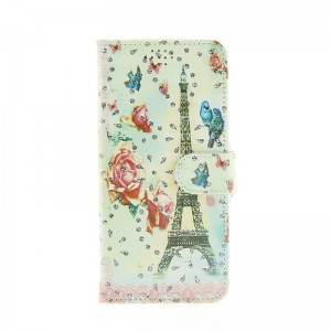 Θήκη Strass Eiffel Tower Roses and Birds Flip Cover για Samsung Galaxy A72 (Design) 
