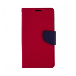 Θήκη MyMobi Fancy Case Flip Cover για LG K10 2017  (Κόκκινο - Μπλε)