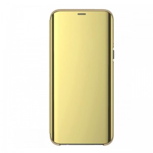 Θήκη MyMobi Clear View Flip Cover για Samsung Galaxy S10 (Χρυσό)