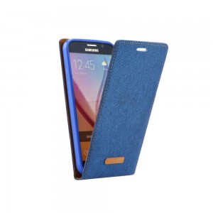 Θήκη MyMobi Wallet Flip Canvas Flexi για Samsung Galaxy S7 (Μπλε)