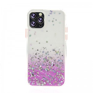 Θήκη Σιλικόνης Bumper Glitter Back Cover για iPhone 11 Pro (Φουξ)