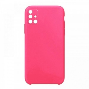 Θήκη OEM Silicone Back Cover με Προστασία Κάμερας για Samsung Galaxy A71 (Hot Pink)