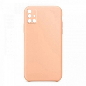 Θήκη OEM Silicone Back Cover με Προστασία Κάμερας για Samsung Galaxy A71 (Pale Pink)