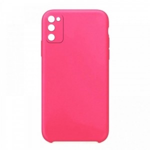 Θήκη OEM Silicone Back Cover με Προστασία Κάμερας για Samsung Galaxy S21 Ultra (Hot Pink)