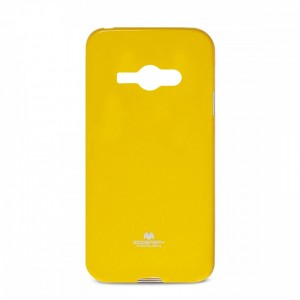 Θήκη Jelly Case Back Cover για Samsung Galaxy J1  (Κίτρινο)