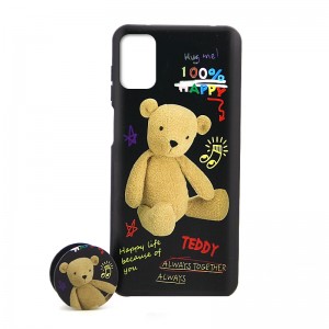 Θήκη με Popsocket Happy Teddy Bear Back Cover για Samsung Galaxy A51 (Design)
