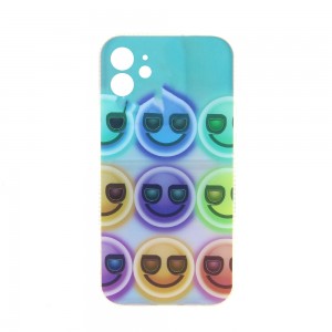 Θήκη Happy Faces Back Cover με Προστασία Κάμερας για iPhone 12 (Design) 