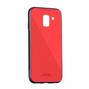 Θήκη MyMobi Glass Case Back Cover για Samsung Galaxy J6 2018 (Κόκκινο) 