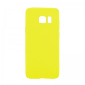 Θήκη MyMobi Σιλικόνης Mat Back Cover για Samsung Galaxy S7 Edge (Κίτρινο)