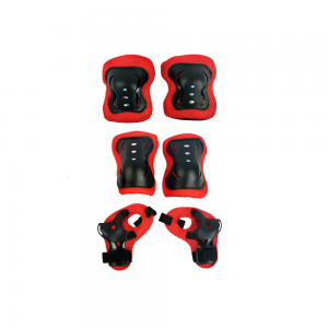 Παιδικές Επιγονατίδες S-023 για Rollers/ Πατίνι/ Ποδήλατο (Κόκκινο - Μαύρο)