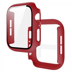 Θήκη Προστασίας με Tempered Glass για Apple Watch 42mm (Κόκκινο)