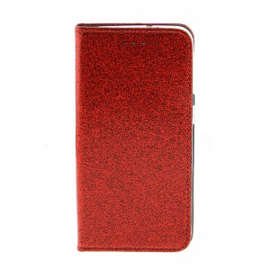 Θήκη OEM Shining Flip Cover για Huawei P Smart Pro (Κόκκινο)