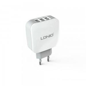 Φορτιστής Τοίχου Ldnio 3.4A Triple USB Port DL-AC70 (Άσπρο)