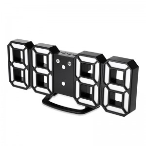 LED Επιτραπέζιο Ψηφιακό Ρολόι-Ξυπνητήρι (Μαύρο)
