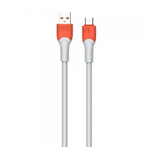 Καλώδιο LDNIO LS604 USB-A to Type-C 4m (Άσπρο-Πορτοκαλί)