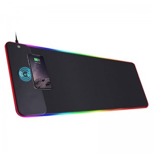 Gaming Mousepad RGB XXL με Ασύρματη Φόρτιση και Καλώδιο 1.8m (Μαύρο)
