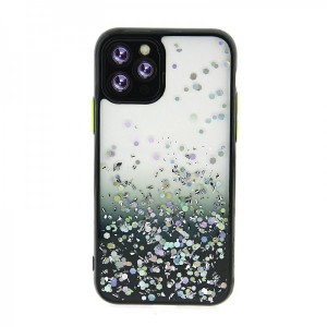 Θήκη Σιλικόνης Bumper Glitter Back Cover με Προστασία Κάμερας για iPhone 13 Pro (Μαύρο)