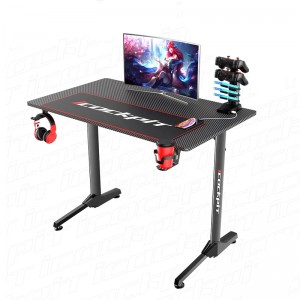 Gaming Desk NE-1160-1 With Headphone hook & Cup holder 111x60x75cm (Black) 