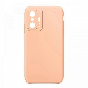 Θήκη OEM Silicone Back Cover με Προστασία Κάμερας για Xiaomi 11T / 11T Pro (Pale Pink)