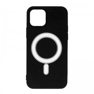 Θήκη OEM Silicone Magnetic Back Cover για iPhone 12 mini (Black)