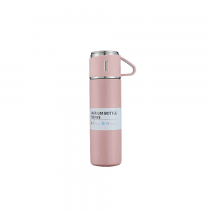 Σετ Ανοξείδωτος Θερμός Με Ποτήρια BO-0126 (500ml) (Pink Sand)