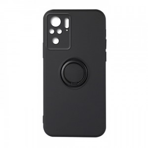Θήκη Vennus Silicone Ring Back Cover με Προστασία Κάμερας για Xiaomi Redmi Note 10/ 10s (Μαύρο) 