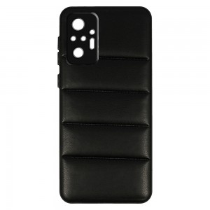 κη 3D Striped Leather με Προστασία Κάμερας Back Cover για Xiaomi Redmi Note 11 Pro/ 11 Pro 5G (Μαύρο)