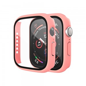Θήκη Προστασίας με Tempered Glass για Apple Watch 44mm (Ροζ)