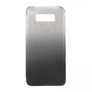 Θήκη MyMobi Back Cover Σιλικόνη Shining Case για Samsung Galaxy S8 Plus  (Μαύρο-Ασημί)