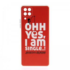 Θήκη Ohh Yes I am Single Back Cover με Προστασία Κάμερας για Samsung Galaxy A22 4G (Design) 