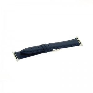 Ανταλλακτικό Λουράκι Δερματίνης για Apple Watch 42/44/45mm (Σκούρο Μπλε)