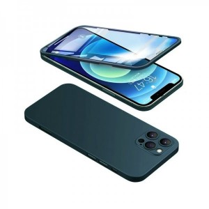 Θήκη Glass-Case All In One 360 για iPhone 13 Pro (Σκούρο Μπλε)