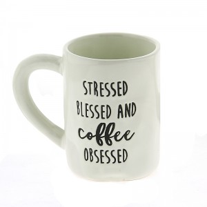 Κούπα Stressed Blessed and Coffee Obsessed 450ml (Άσπρο) 