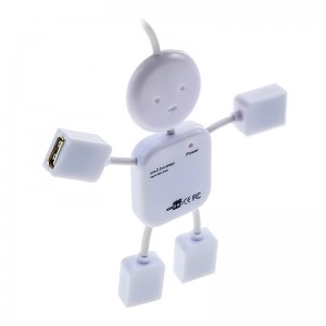 USB Hub QL1-J1 USB 2.0 Hi-Speed / 4xUSB (Άσπρο)