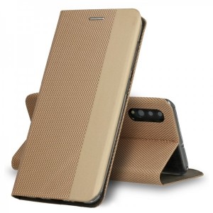 Θήκη Vennus Book Sensitive Flip Cover για Samsung Galaxy A42 (Χρυσό)