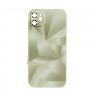 Θήκη Silicone & Glass White Lines Back Cover με Προστασία Κάμερας για iPhone 11 (Design)