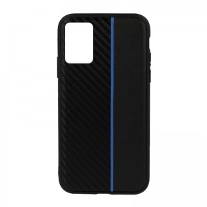 Θήκη Moto Carbon Case with Blue Stripe Back Cover για Samsung Galaxy A51 (Μαύρο)