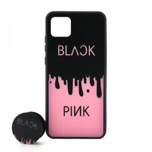 Θήκη με Popsocket Black & Pink Back Cover για Huawei Y5P (Design)