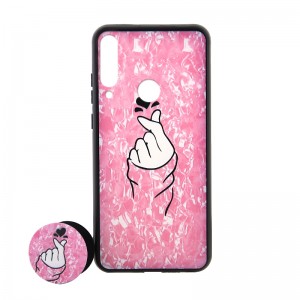 Θήκη με Popsocket Snap Your Fingers Pink Back Cover για Huawei Y6P (Design) 