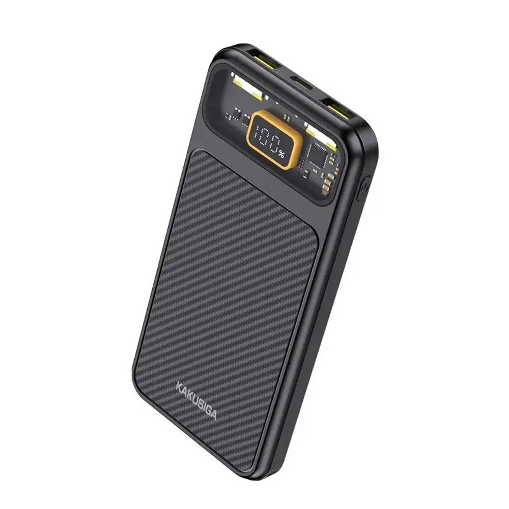 Powerbank Kakusiga KSC-890 με Digital LED Οθόνη 10000mAh 22.5W (Μαύρο) 